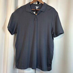 NWT Calvin Klein Men's Liquid Touch Polo Shirt Cotton Dark Gray  Size Large